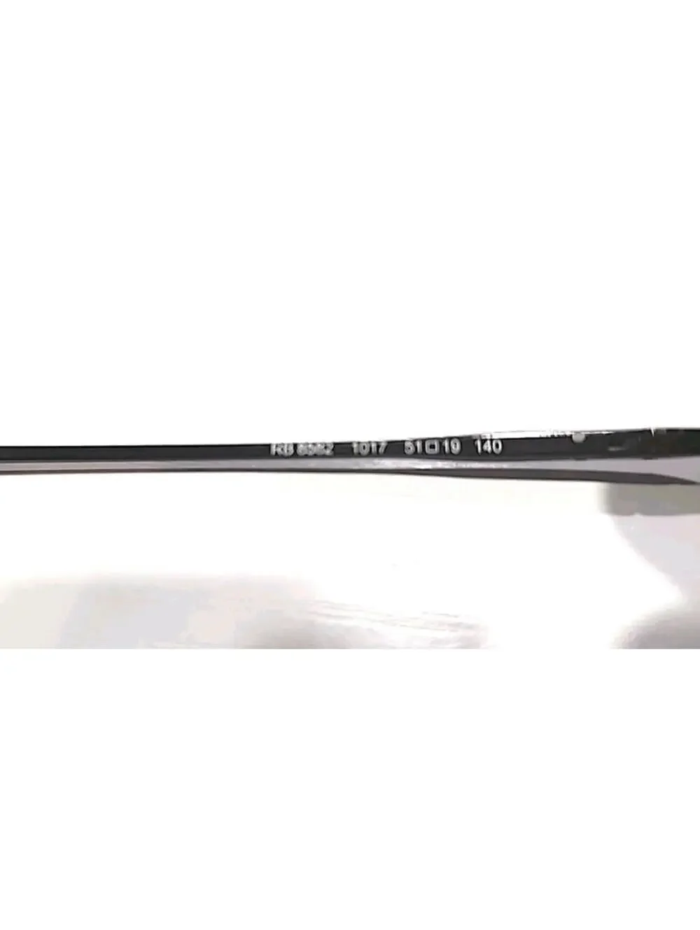 Ray Ban RB8582 1017 Tiny Crack Black Titanium Half Rim Eyeglasses 51-19 140 Read